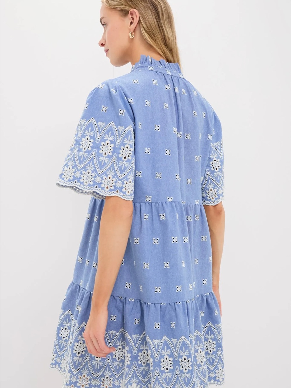 NWOT TUCKERNUCK Chambray Embroidered Crawford Dress - Picture 3 of 13